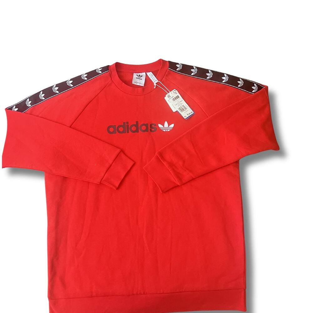 Adidas Sweatshirt Mens original XL vivid Red Crewneck new with tags